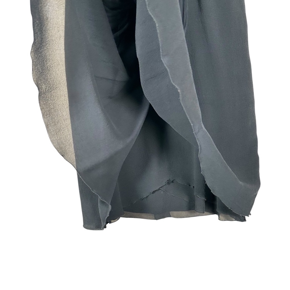 CHANEL BOUTIQUE Vintage Pleated Silk Crepe Layered Skirt in black - Picture 6 of 10